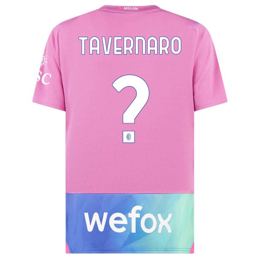 Kinder Federico Tavernaro #0 Pink Lila Ausweichtrikot Trikot 2023/24 T-Shirt