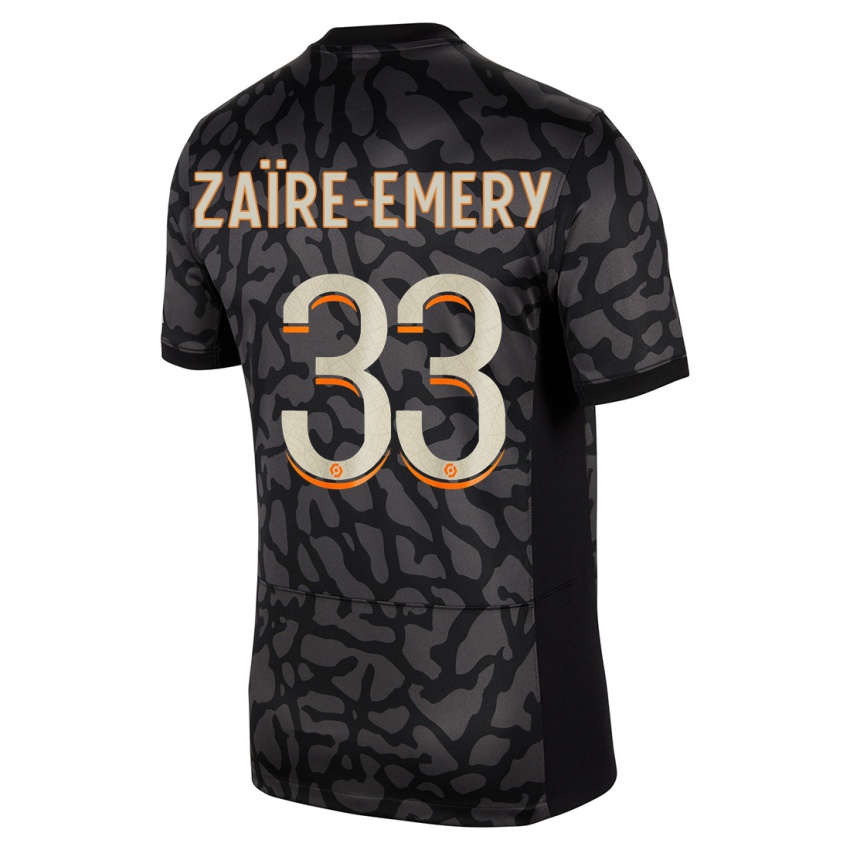 Kinder Warren Zaire Emery #33 Schwarz Ausweichtrikot Trikot 2023/24 T-Shirt