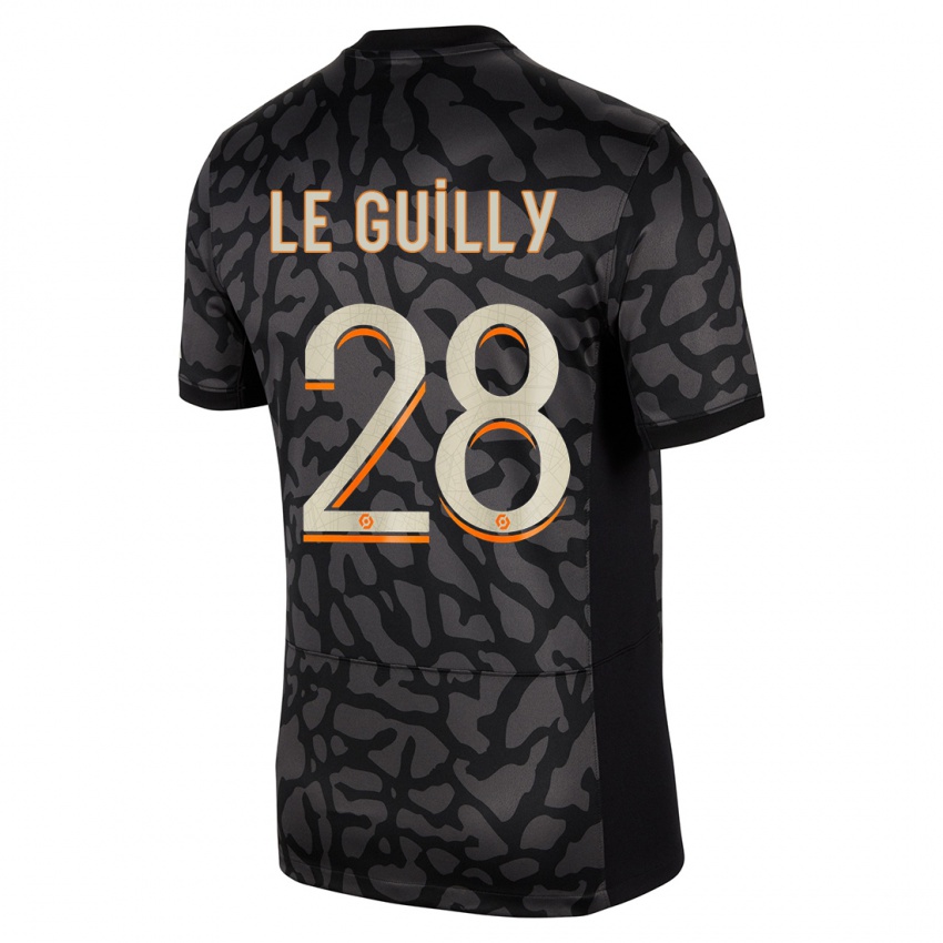 Kinder Jade Le Guilly #28 Schwarz Ausweichtrikot Trikot 2023/24 T-Shirt