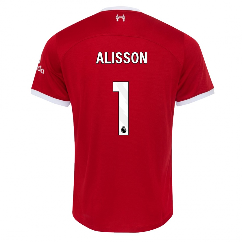 Herren Alisson #1 Rot Heimtrikot Trikot 2023/24 T-Shirt