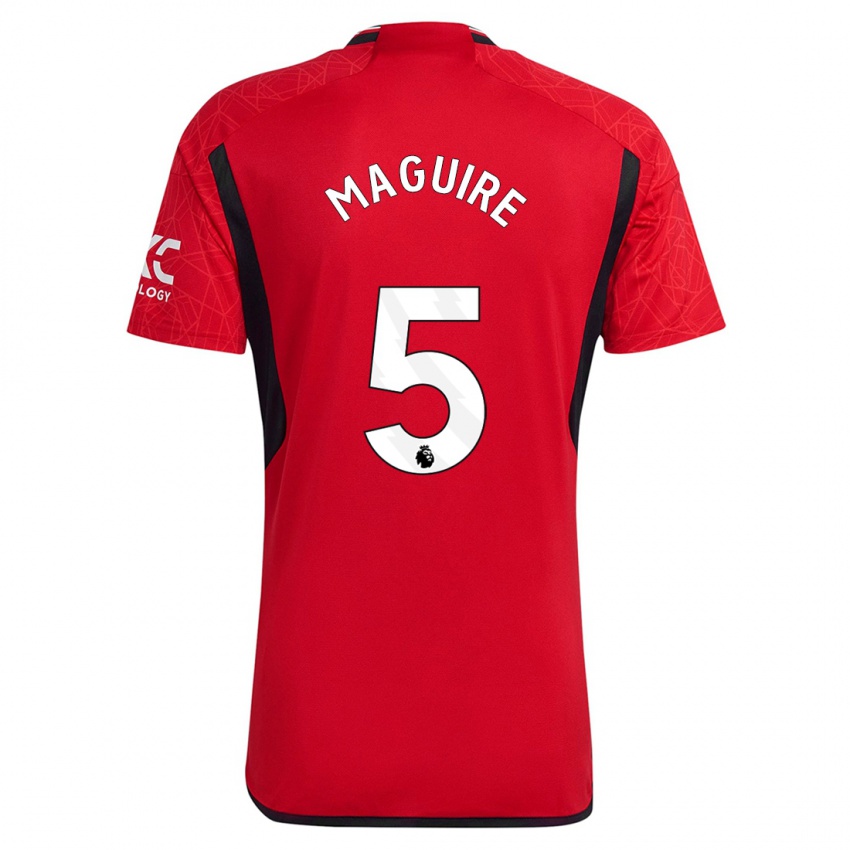 Herren Harry Maguire #5 Rot Heimtrikot Trikot 2023/24 T-Shirt