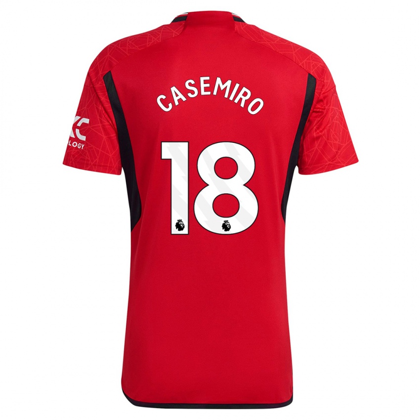 Herren Casemiro #18 Rot Heimtrikot Trikot 2023/24 T-Shirt