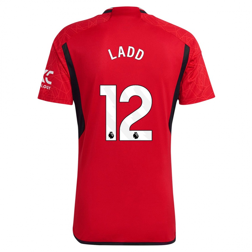 Herren Hayley Ladd #12 Rot Heimtrikot Trikot 2023/24 T-Shirt