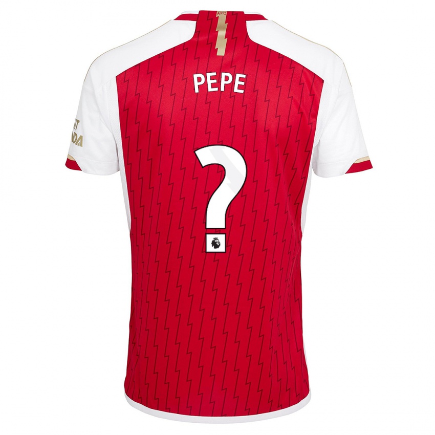 Herren Nicolas Pepe #0 Rot Heimtrikot Trikot 2023/24 T-Shirt