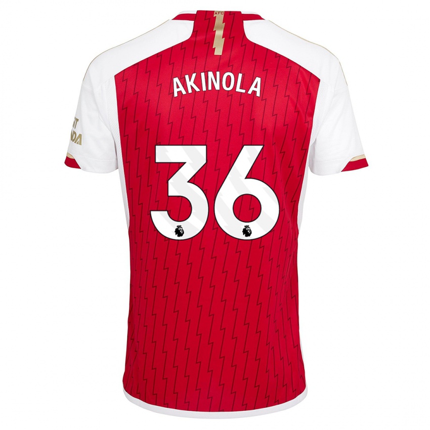 Herren Tim Akinola #36 Rot Heimtrikot Trikot 2023/24 T-Shirt