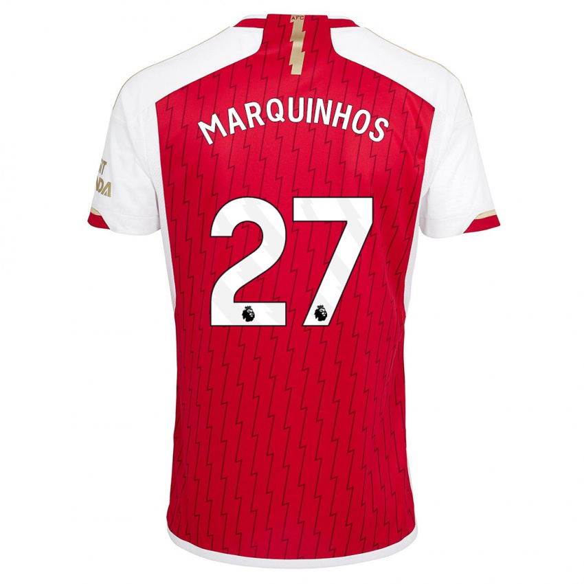 Herren Marquinhos #27 Rot Heimtrikot Trikot 2023/24 T-Shirt