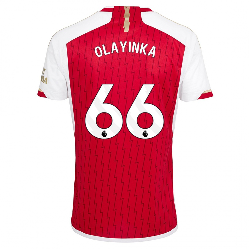 Herren James Olayinka #66 Rot Heimtrikot Trikot 2023/24 T-Shirt