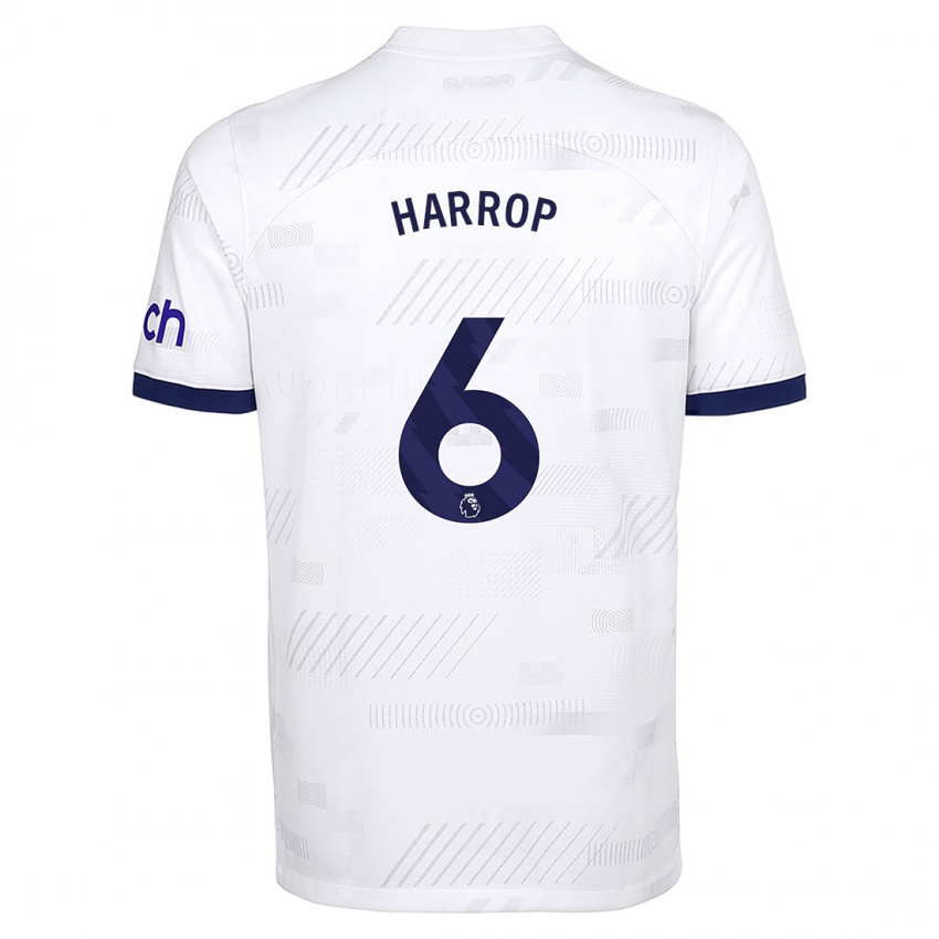 Herren Kerys Harrop #6 Weiß Heimtrikot Trikot 2023/24 T-Shirt