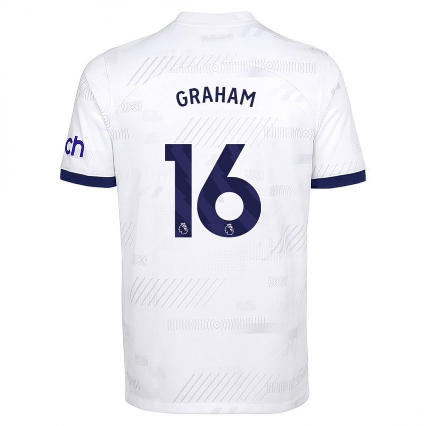 Herren Kit Graham #16 Weiß Heimtrikot Trikot 2023/24 T-Shirt