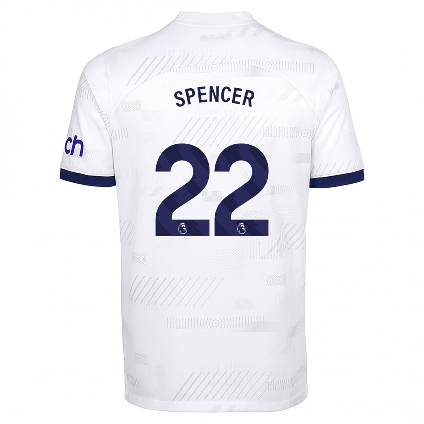 Herren Rebecca Spencer #22 Weiß Heimtrikot Trikot 2023/24 T-Shirt