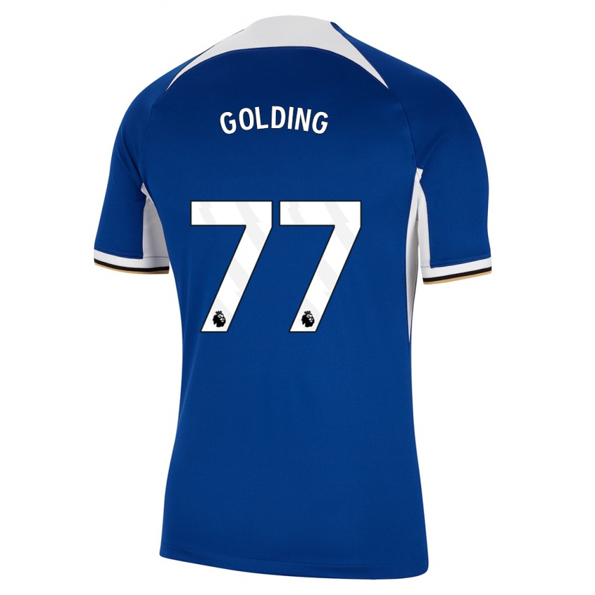 Herren Michael Golding #77 Blau Heimtrikot Trikot 2023/24 T-Shirt