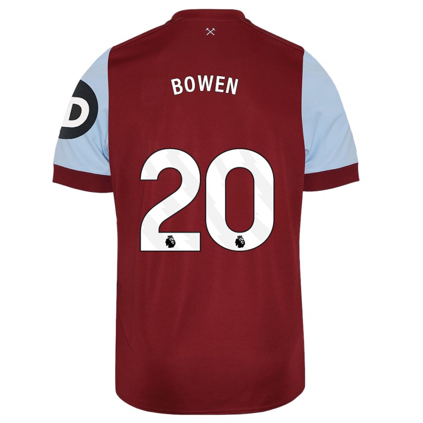 Herren Jarrod Bowen #20 Kastanienbraun Heimtrikot Trikot 2023/24 T-Shirt