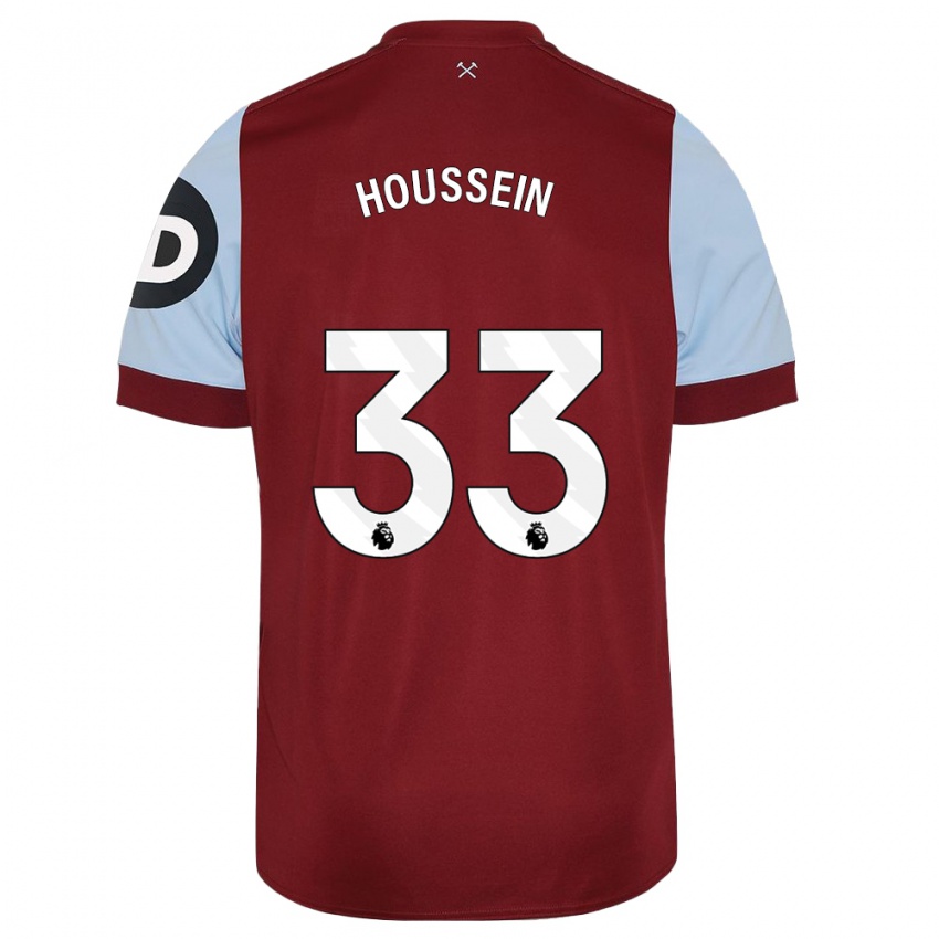 Herren Halle Houssein #33 Kastanienbraun Heimtrikot Trikot 2023/24 T-Shirt