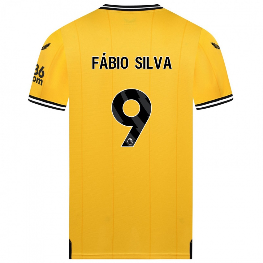 Herren Fábio Silva #9 Gelb Heimtrikot Trikot 2023/24 T-Shirt