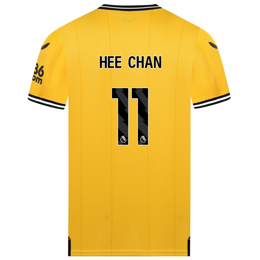 Herren Hee Chan Hwang #11 Gelb Heimtrikot Trikot 2023/24 T-Shirt