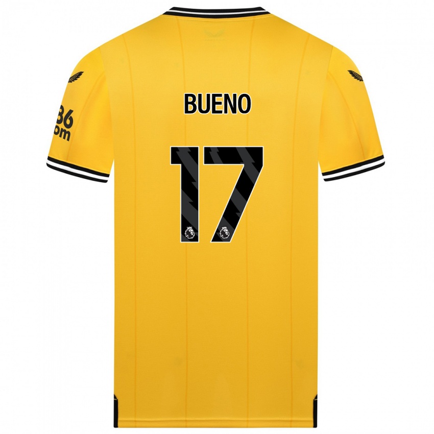 Herren Hugo Bueno #17 Gelb Heimtrikot Trikot 2023/24 T-Shirt