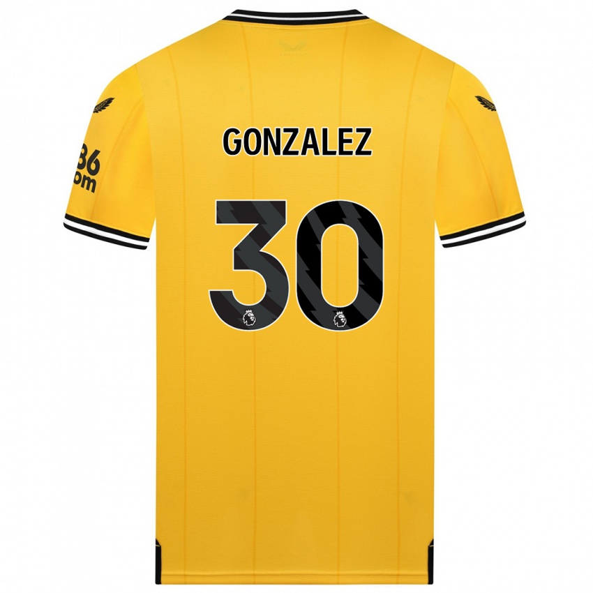 Herren Enso González #30 Gelb Heimtrikot Trikot 2023/24 T-Shirt