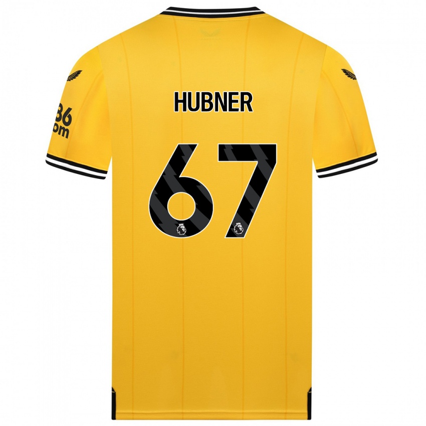 Herren Justin Hubner #67 Gelb Heimtrikot Trikot 2023/24 T-Shirt