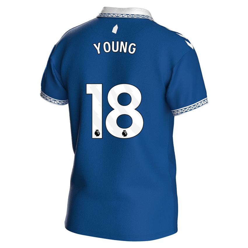 Herren Ashley Young #18 Königsblau Heimtrikot Trikot 2023/24 T-Shirt