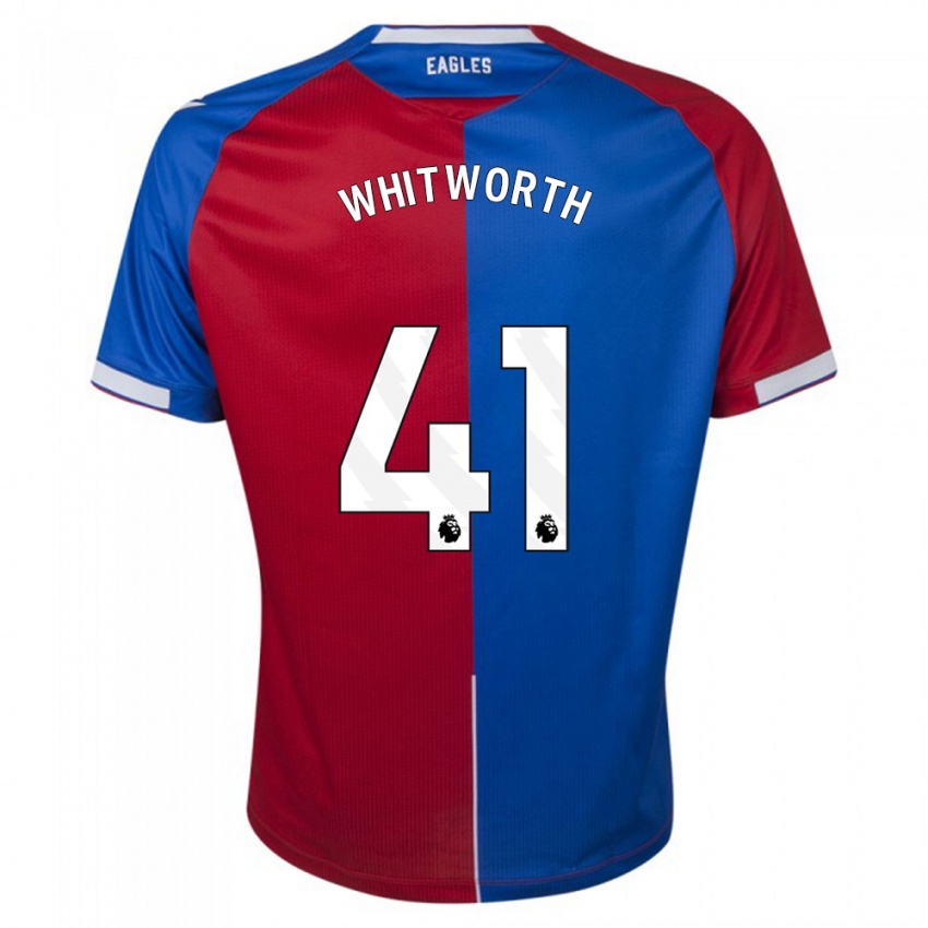 Herren Joe Whitworth #41 Rot Blau Heimtrikot Trikot 2023/24 T-Shirt