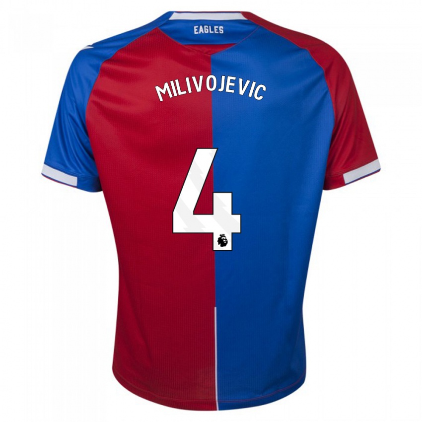 Herren Luka Milivojevic #4 Rot Blau Heimtrikot Trikot 2023/24 T-Shirt
