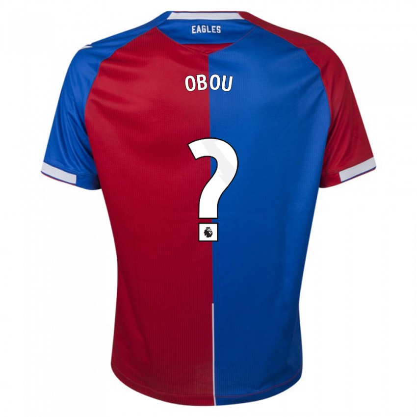 Herren David Obou #0 Rot Blau Heimtrikot Trikot 2023/24 T-Shirt