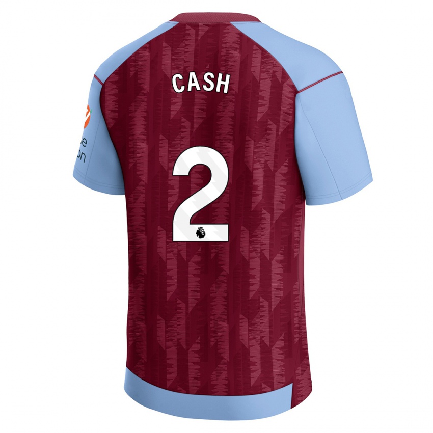 Herren Matty Cash #2 Weinrotblau Heimtrikot Trikot 2023/24 T-Shirt