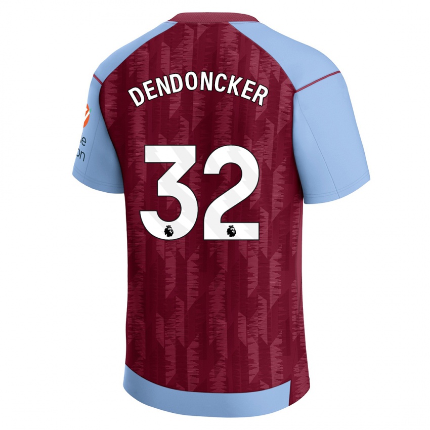 Herren Leander Dendoncker #32 Weinrotblau Heimtrikot Trikot 2023/24 T-Shirt