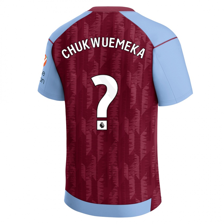 Herren Caleb Chukwuemeka #0 Weinrotblau Heimtrikot Trikot 2023/24 T-Shirt