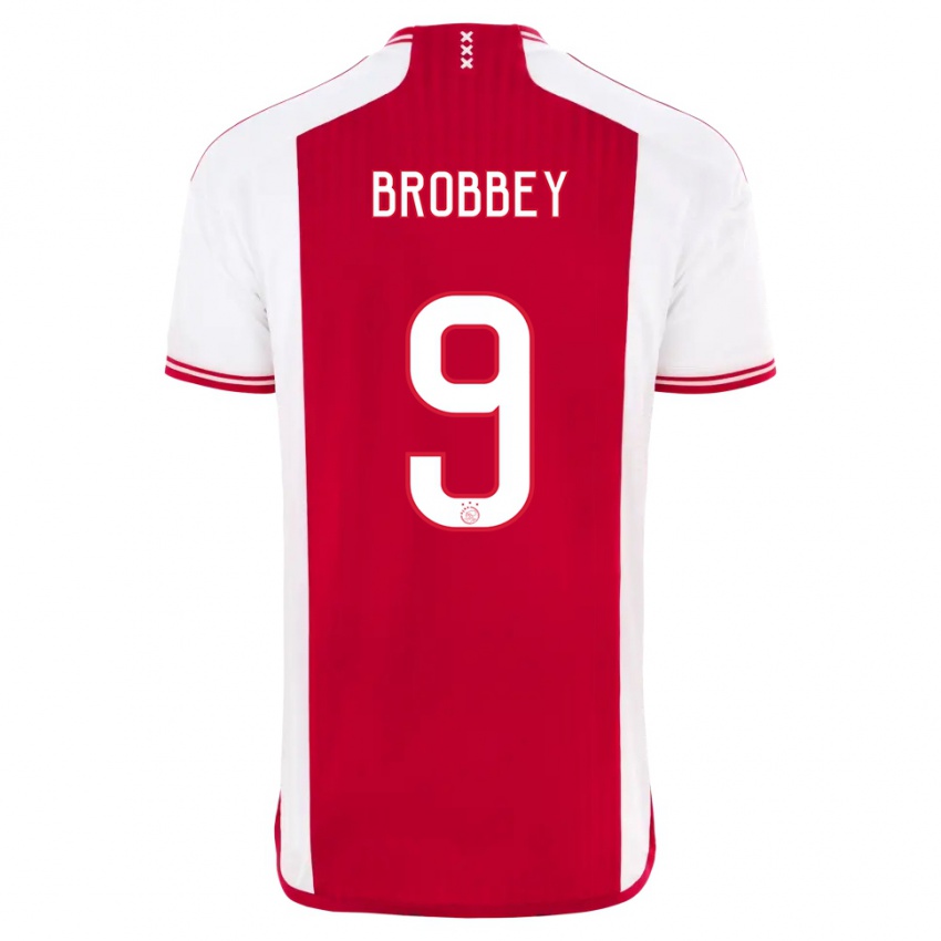 Herren Brian Brobbey #9 Rot-Weiss Heimtrikot Trikot 2023/24 T-Shirt