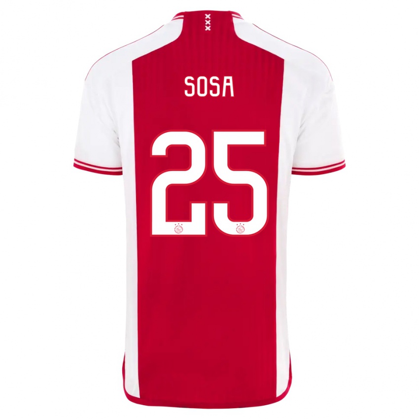 Herren Borna Sosa #25 Rot-Weiss Heimtrikot Trikot 2023/24 T-Shirt