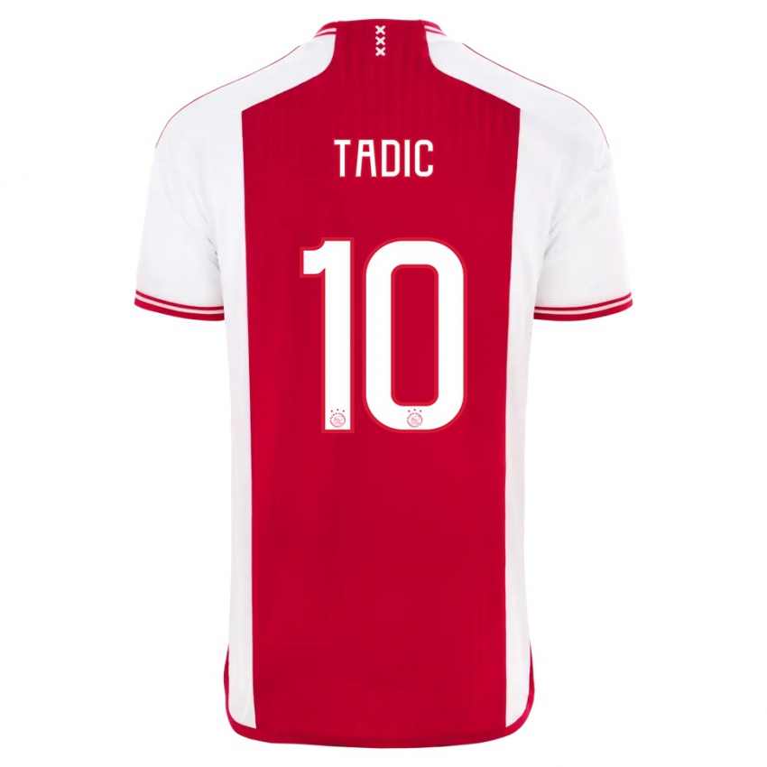 Herren Dusan Tadic #10 Rot-Weiss Heimtrikot Trikot 2023/24 T-Shirt