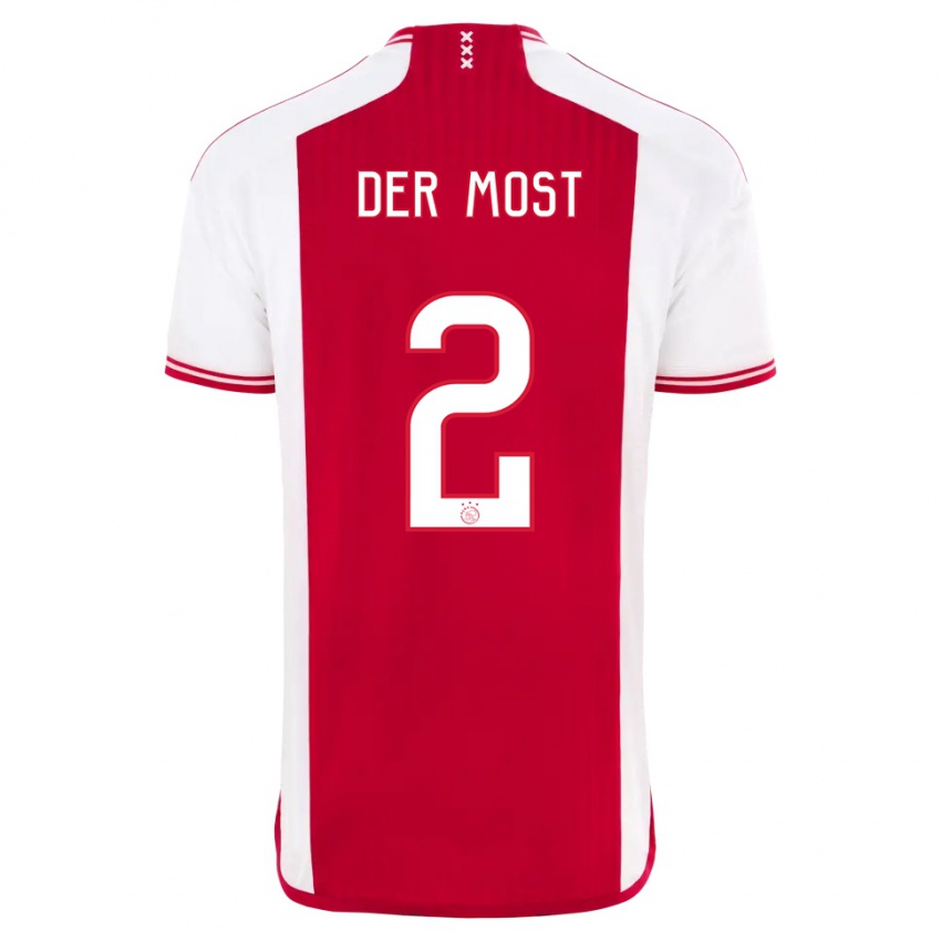 Herren Liza Van Der Most #2 Rot-Weiss Heimtrikot Trikot 2023/24 T-Shirt