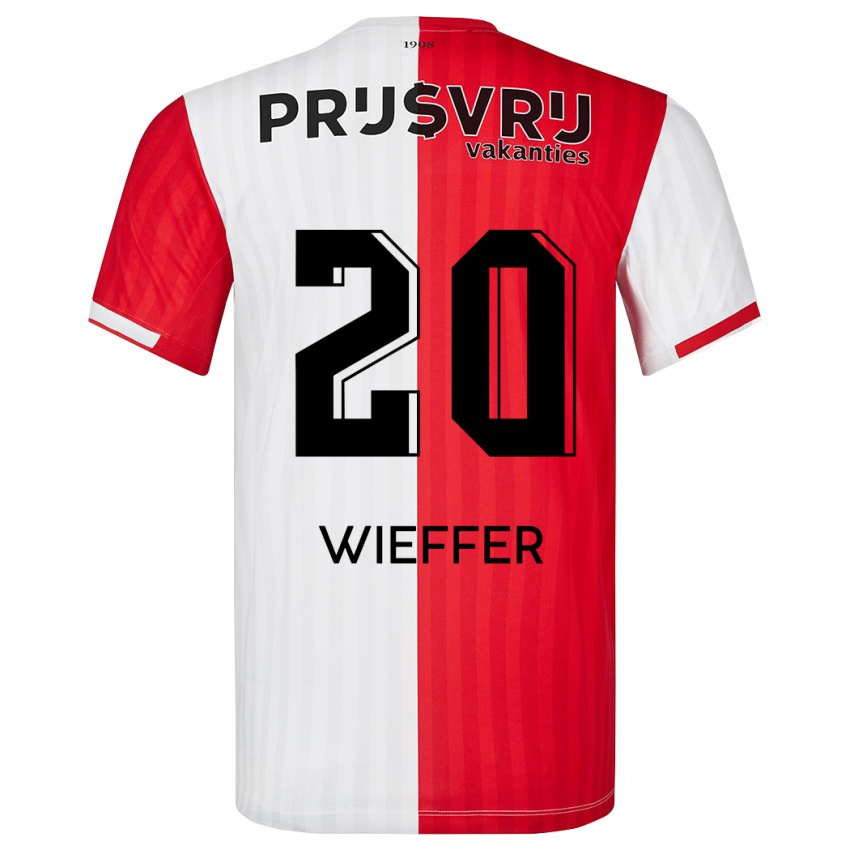 Herren Mats Wieffer #20 Rot-Weiss Heimtrikot Trikot 2023/24 T-Shirt