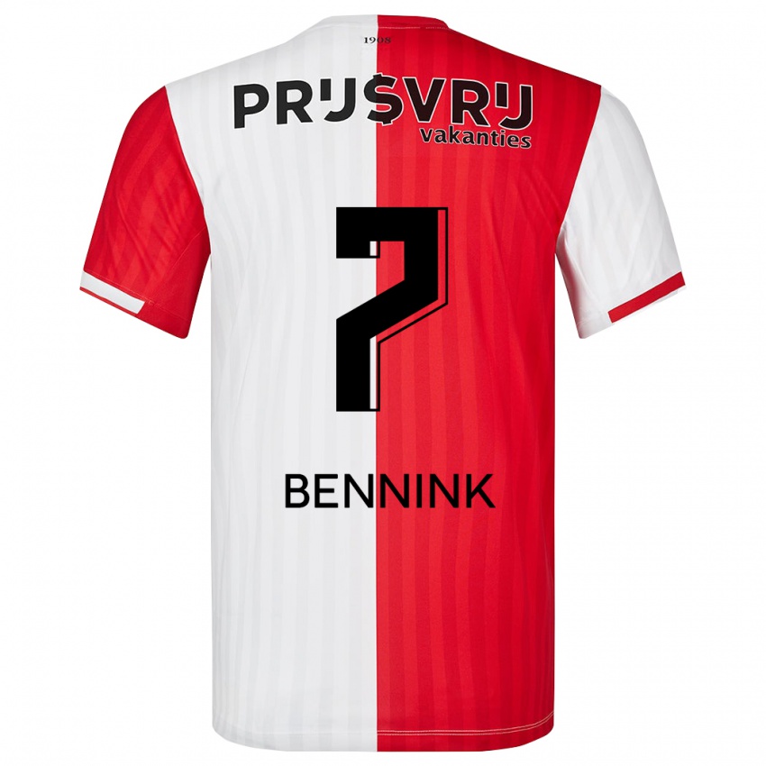 Herren Maxime Bennink #7 Rot-Weiss Heimtrikot Trikot 2023/24 T-Shirt