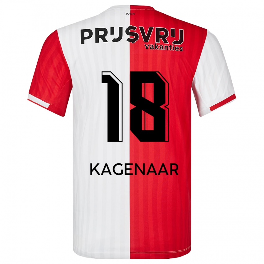 Herren Isa Kagenaar #18 Rot-Weiss Heimtrikot Trikot 2023/24 T-Shirt