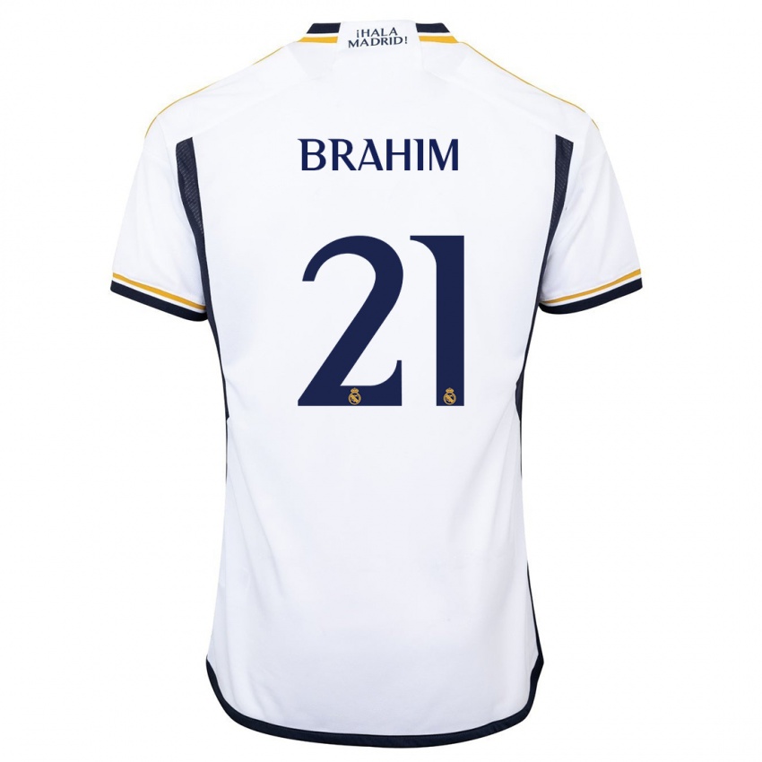 Herren Brahim Diaz #21 Weiß Heimtrikot Trikot 2023/24 T-Shirt
