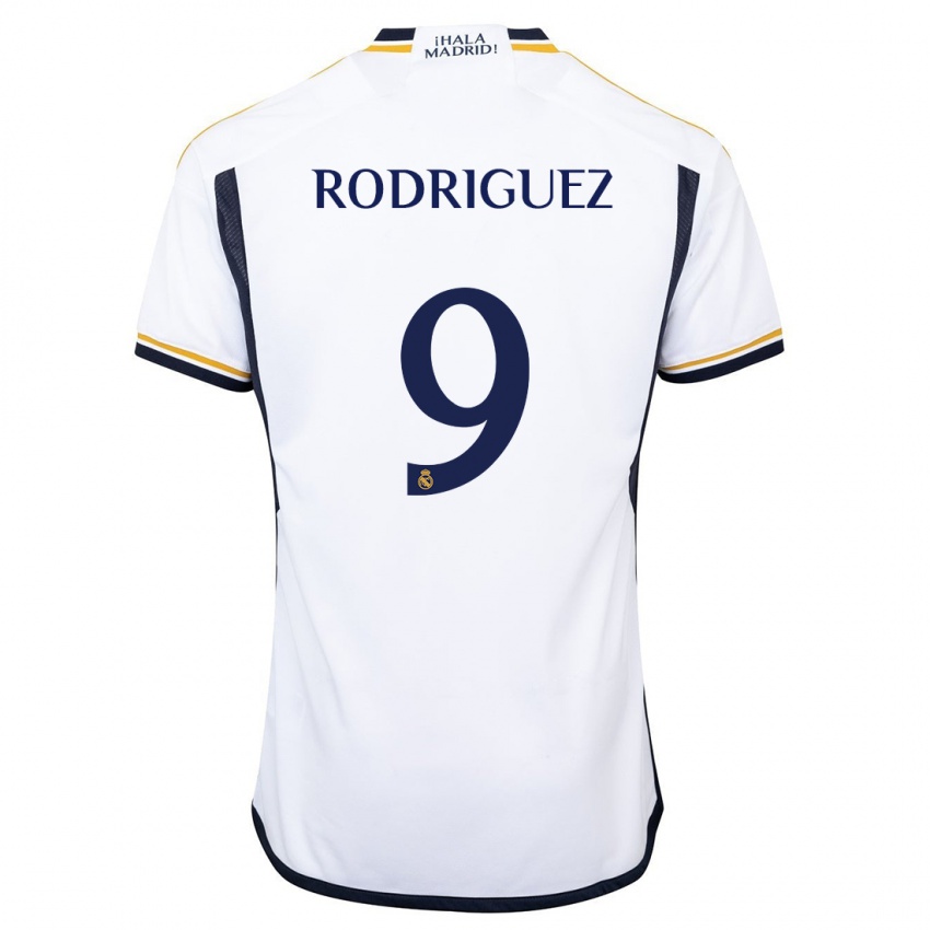 Herren Alvaro Rodriguez #9 Weiß Heimtrikot Trikot 2023/24 T-Shirt