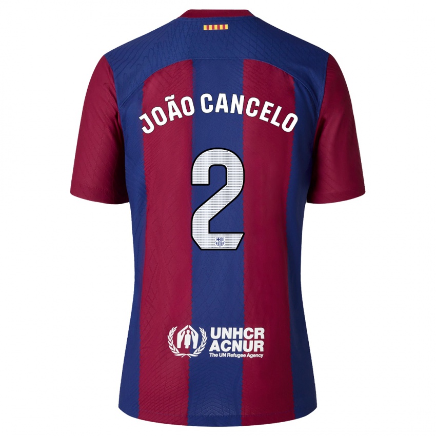 Herren Joao Cancelo #2 Rot Blau Heimtrikot Trikot 2023/24 T-Shirt