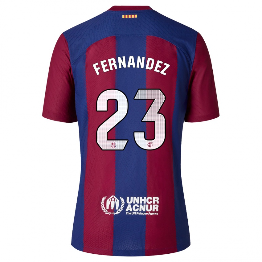 Herren Pelayo Fernandez #23 Rot Blau Heimtrikot Trikot 2023/24 T-Shirt