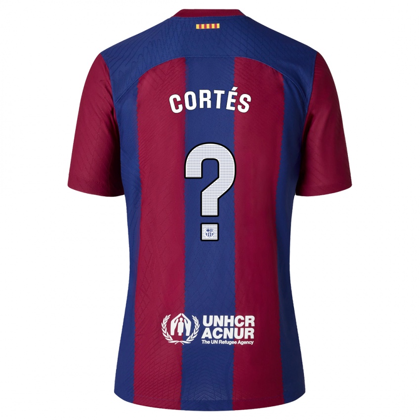 Herren Álvaro Cortés #0 Rot Blau Heimtrikot Trikot 2023/24 T-Shirt