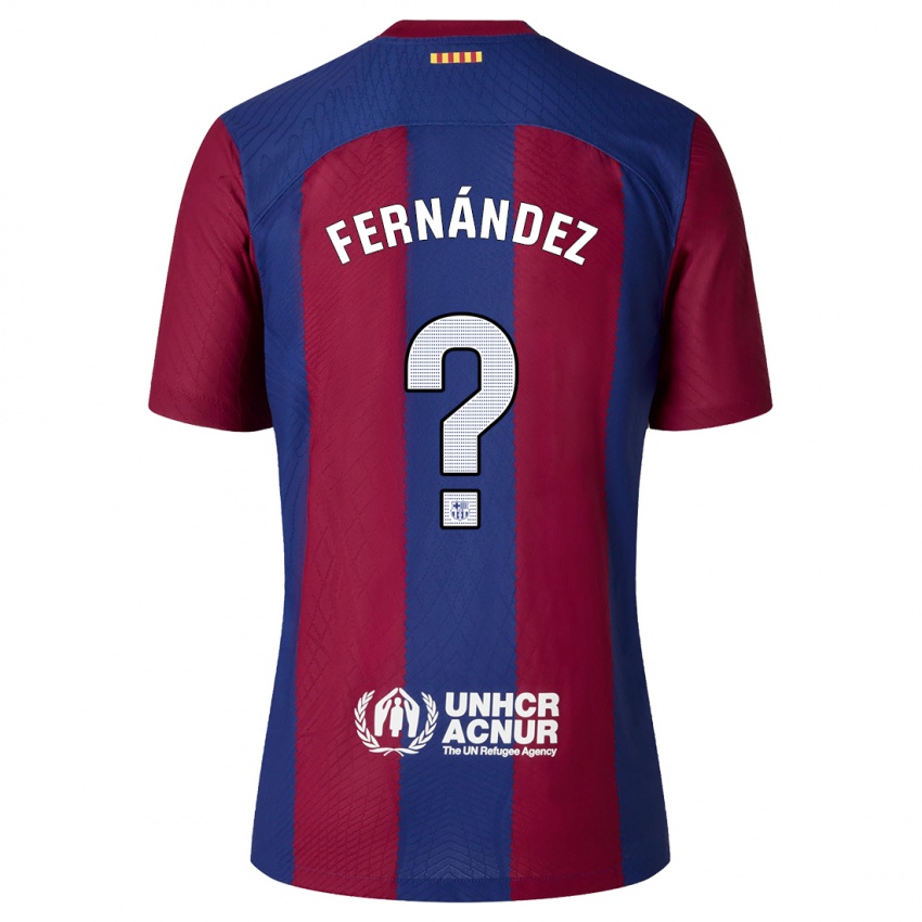 Herren Guille Fernández #0 Rot Blau Heimtrikot Trikot 2023/24 T-Shirt