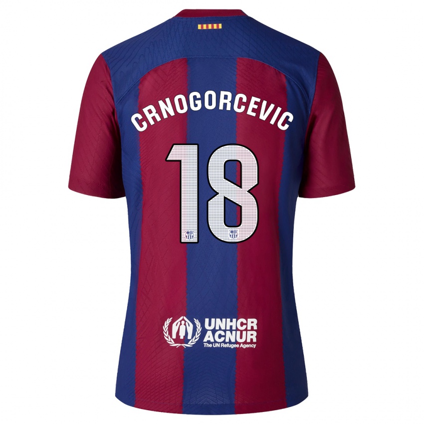 Herren Ana-Maria Crnogorcevic #18 Rot Blau Heimtrikot Trikot 2023/24 T-Shirt
