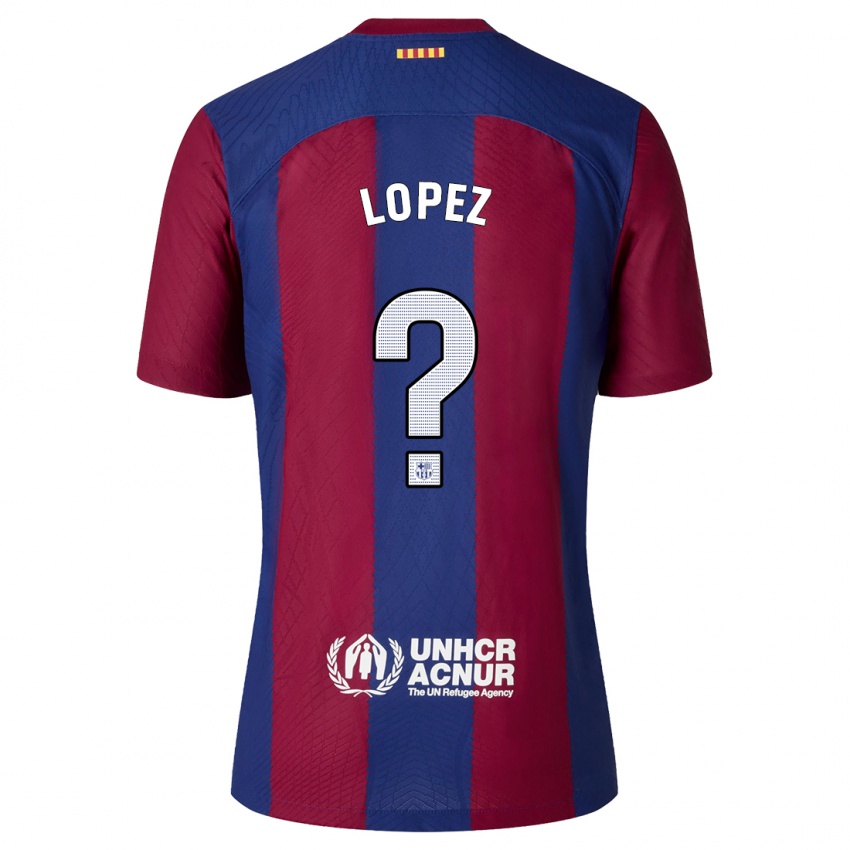 Herren Pablo Lopez #0 Rot Blau Heimtrikot Trikot 2023/24 T-Shirt