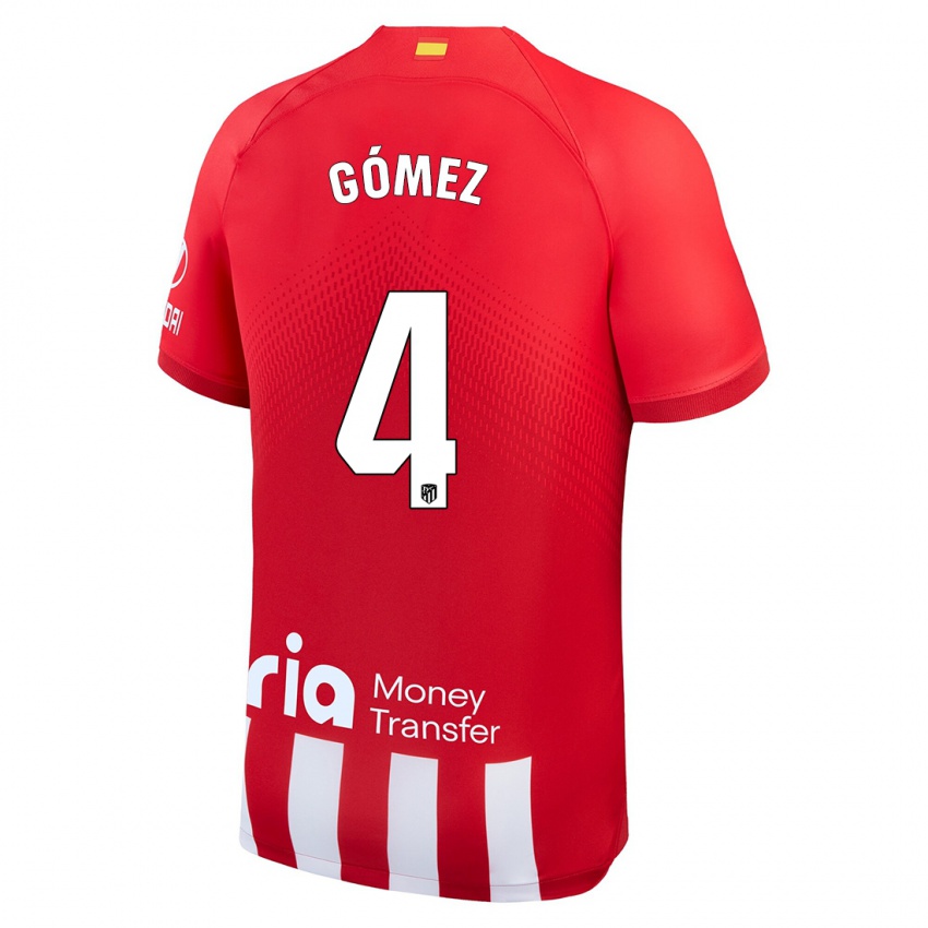 Herren Mariano Gómez #4 Rot-Weiss Heimtrikot Trikot 2023/24 T-Shirt