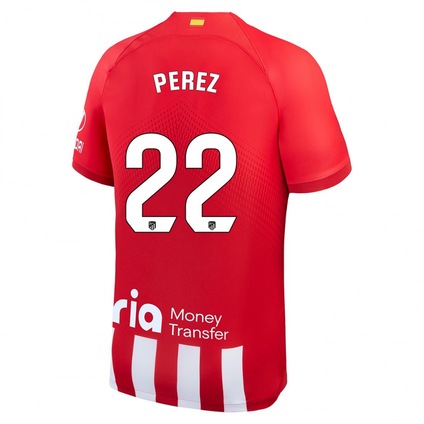 Herren Pablo Perez #22 Rot-Weiss Heimtrikot Trikot 2023/24 T-Shirt