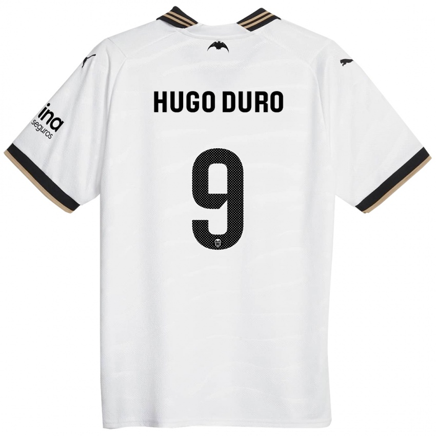 Herren Hugo Duro #9 Weiß Heimtrikot Trikot 2023/24 T-Shirt