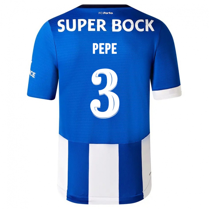 Herren Pepe #3 Blau Weiss Heimtrikot Trikot 2023/24 T-Shirt