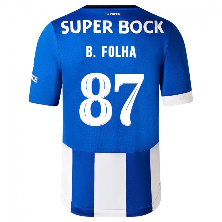 Herren Bernardo Folha #87 Blau Weiss Heimtrikot Trikot 2023/24 T-Shirt