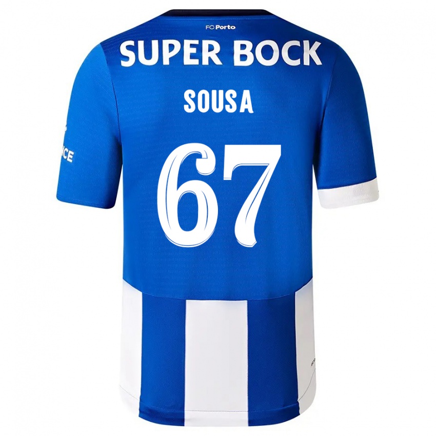 Herren Vasco Sousa #67 Blau Weiss Heimtrikot Trikot 2023/24 T-Shirt